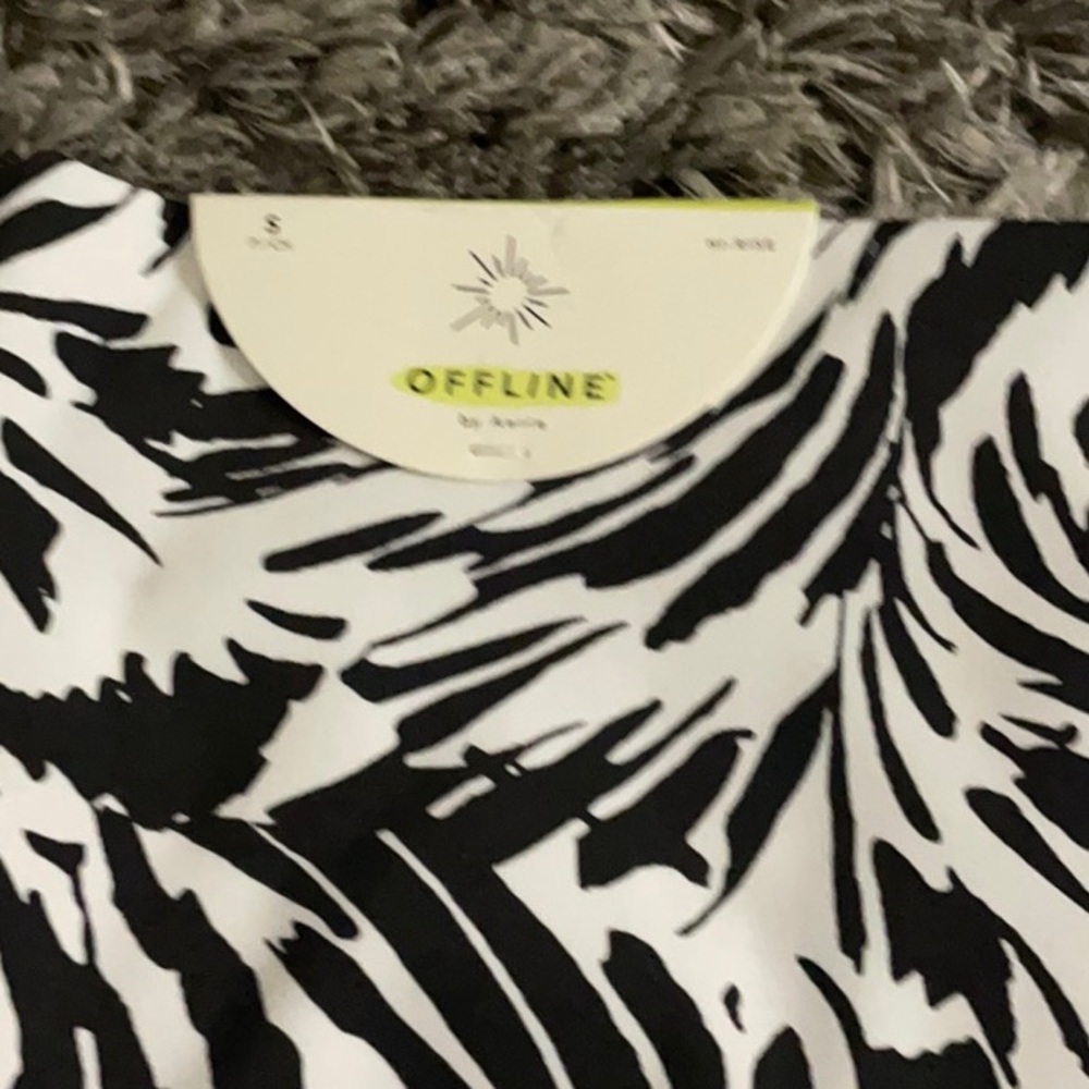 aerie Black and white zebra offline leggings